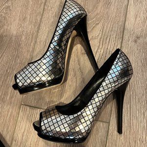 Giuseppe Zanotti Koka Peep Toe Pump - US 10/11 EUR 41 - Cam Nero